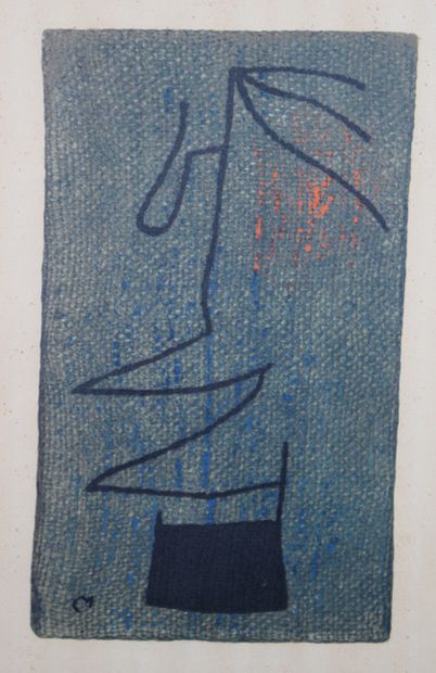 Joan MIRO (1893-1983), d'après
Femme II/VI
Lithographie.
Monogrammé M dans la planche.
A... Gazette Drouot