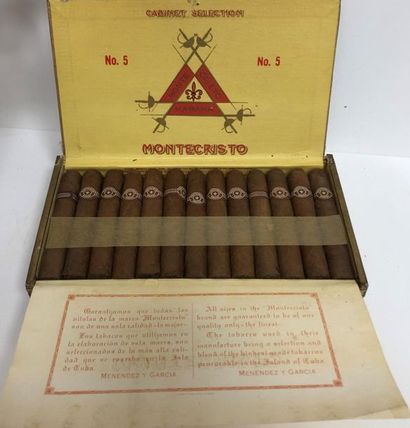  25 cigares MONTE-CRISTO "n°5", (ancienne)