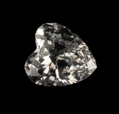  Diamant naturel en forme de cœur plat de 1,08 ct. Très belle couleur (F) et belle...