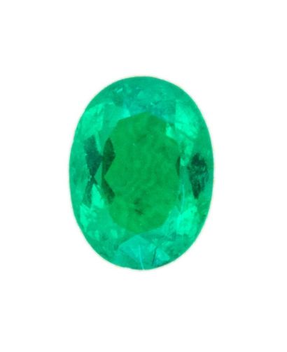  A natural emerald from Colombia of 0.996 ct., moderate treatment. Intense green...