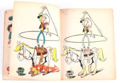 Dupuis : Albums à colorier : couverture de Franquin (série 2 n°201 de 1963) et couverture...