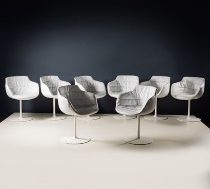 A SET OF EIGHT FLOW CHAIRS by Jean-Marie Massaud A SET OF EIGHT FLOW CHAIRS, by JEAN-MARIE... Gazette Drouot