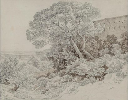  Giambattista BASSI (Massa, 1784 – Rome, 1852)
Vue du Castel Gandolfo avec en fond... Gazette Drouot