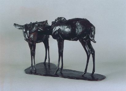 REMBRANDT BUGATTI (Milan, 1884 Paris 1916) PETITES ANTILOPES 1911 Bronze à patine... Gazette Drouot