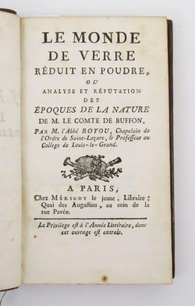 null ROYOU (Thomas-Marie, Abbot). Le Monde de verre réduit en poudre, or Analysis...