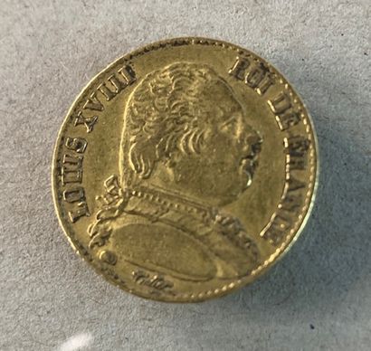 null Coin of 20 gold frs Louis XVIII, 1814, workshop A