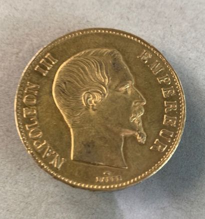 null Coin of 100 gold frs Napoleon III 1859