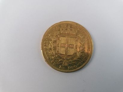 null Pièce en or de 100 lires 1834. 32 grs