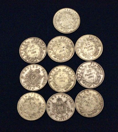 null 10 pièces de 20F or Napoléon III