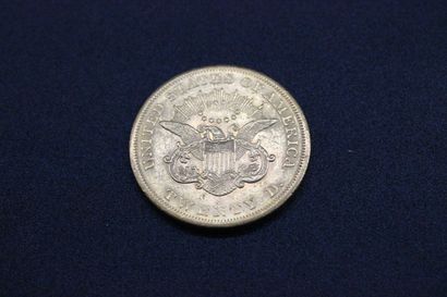 null Pièce de 20 dollars or datée 1857. 33,46 grs