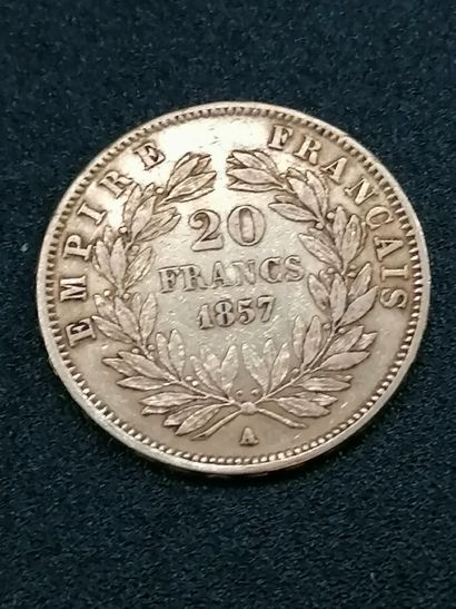 null 1 piece 20F gold Napoleon 1857