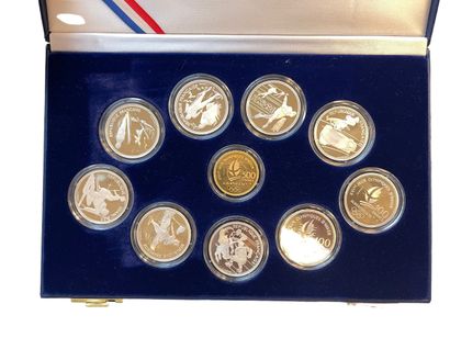 null Commemorative coins of the Olympic games of the currency of PARIS, Alberville...