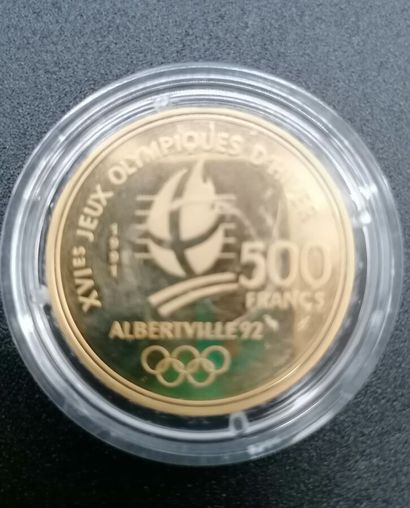 null Commemorative coins of the Olympic games of the currency of PARIS, Alberville...