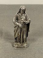 null Statuette in solid silver representing the Virgin Mary showing her Heart. weight:...