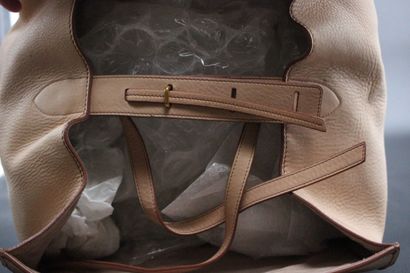 null CELINE- Handbag model PHANTOM in beige grained calf and mocha stitching. 29...