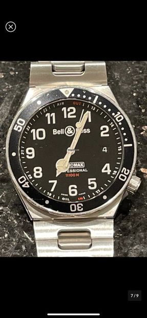 null BELL & ROSS, Model Hydromax 11100, steel diver's watch, quartz movement, 11100...