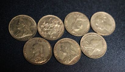7 gold coins Victoria 