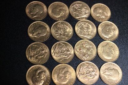 16 gold coins Georges V