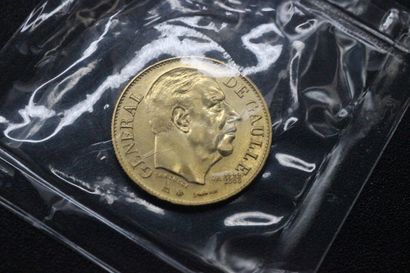 Commemorative gold coin Charles de Gaulle....