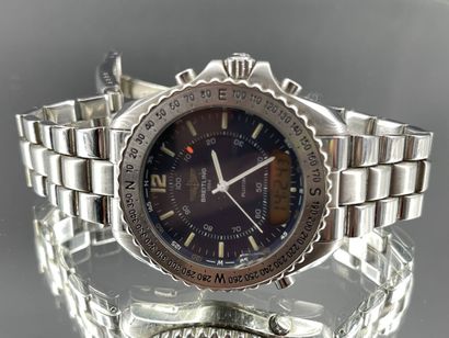 null FOLLE ENCHERES BREITLING PLUTON- Quartz watch, n°A51038 7674, new battery, without...