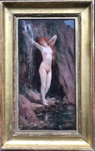 null GERVEX Henri ( 1852 / 1929 )
Nu à la cascade.
Huile sur toile marouflée sur...