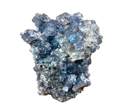 null Blue Fluorite on matrix
Mosconas mine, Spain
28.5 x 28 cm

Beautiful set of...