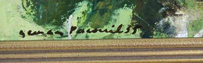 Georges PACOUIL (1903-1996) 
Paysage du Jura
Huile sur toile
signée et datée 1935...