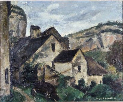 Georges PACOUIL (1903-1996) 
Petit hameau
Huile sur toile
1934
49 x 60 cm