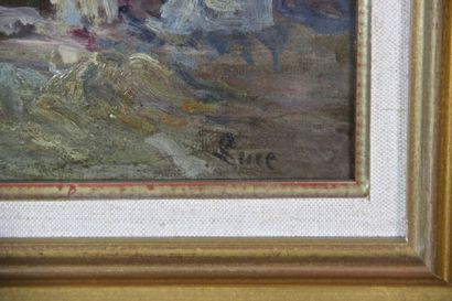 Maximilien Luce (1858-1941) 
La Seine à Paris
Huile sur papier marouflé sur toile
signée...
