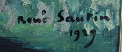 René SAUTIN (1881-1968) 
Bords du Gambon
Huile sur toile
signée en bas à droite
datée...