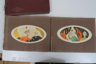 null Maquettes de boîtes de dragées période Art Déco. 2 albums d'échantillons pour...