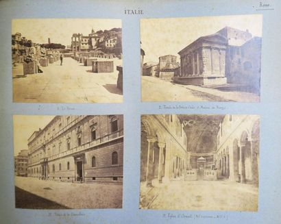 null MONUMENTS HISTORIQUES. Ensemble de 157 photographies du XIXe s. (c. 1870-1880)...