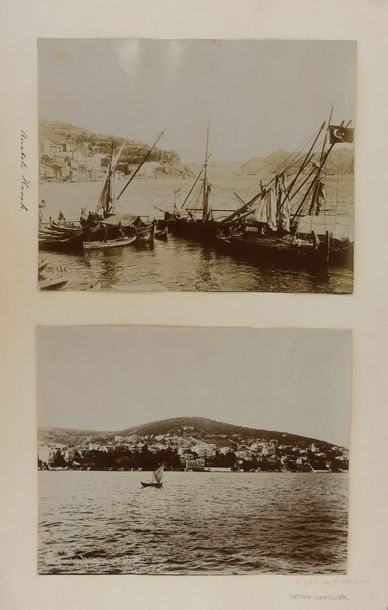 null Moyen-Orient - Turquie. 2 photographies sur tirages albuminés, fin 19e siècle....