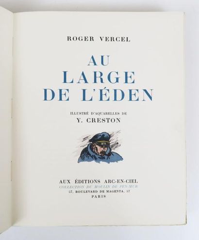 null CRESTON (René-Yves) & VERCEL (Roger). Au large de l'Eden. Paris, Arc-en-ciel,...