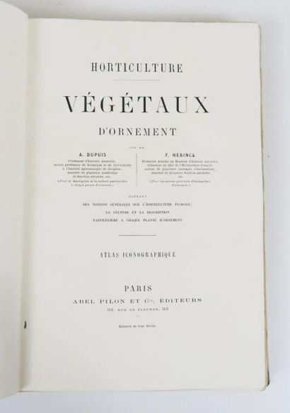 null Botanique - DUPUIS (A.) & HERINCQ (F.). Végétaux d'ornement. ATLAS iconographique....