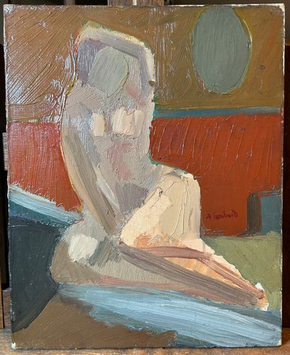 null Alfred LOMBARD (1884-1973)
Nu féminin
Huile sur toile signée vers la droite
41...