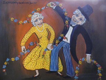 null Danièle KARSENTY-SCHILLER (1933)
Les vieux maries
Huile sur toile signée et...
