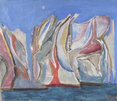 null Tonka PETRIC (1929-1996)
Paysage de mer, 1960
Huile sur deux toiles assemblées....