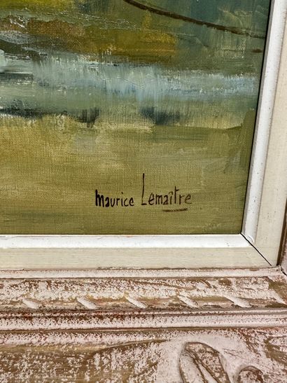 null Maurice LEMAÎTRE (1929)
Vue présumée du port de Lesconil
Huile sur toile.
Signée...