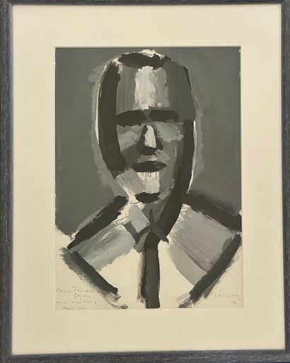 null William CHATTAWAY (1927-2019)
Portrait d'homme,1986
Gouache sur papier
Signée...