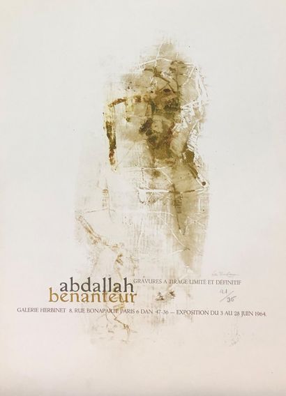 null Abdallah BENANTEUR (1931-2017)
L'ARÊTE
Gravure, signée en bas à droite, titrée...