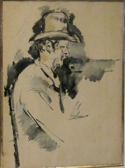 Paul CÉZANNE (1839-1906) -d'après- The card player, print. Gazette Drouot