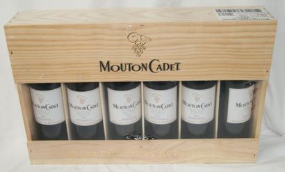 null 6 bouteilles de Mouton Cadet, Baron Philippe de Rothschild, 2014. CBO.