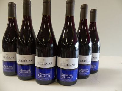 null 6 bouteilles de Juliénas Alphonse Châtelet 2015 Cru du Beaujolais