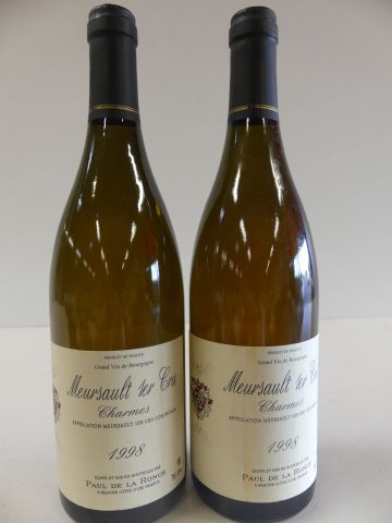 null 2 bouteilles de Meursault 1er Cru Les Charmes Paul de La Ronce 1998