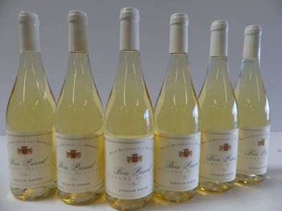 null 6 bouteilles de Côtes du Rhône Blanc 2016 Grande Réserve Bois Pascal