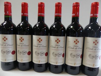 null 6 bouteilles de Lalande de Pomerol 2016 Château l'Etoile de Viaud