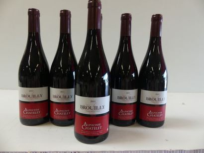 null 6 bouteilles de Brouilly Cru du Beaujolais, Alphonse Chatelet, 2015