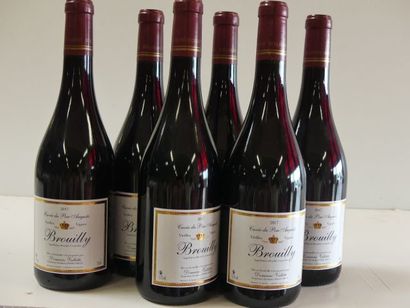 null 6 bouteilles de Brouilly Cru du Beaujolais Vieilles Vignes Domaine Vallette...