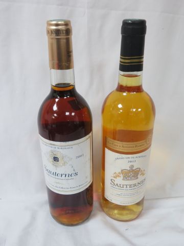 null 2 bouteilles de Sauternes : une de 2001, l'autre de 2012.
